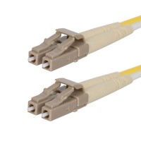 Monoprice OM4 Fiber Optic Cable - LC/LC, UL, 50/125 Type, Multi-Mode, 10GB, OFNR, Aqua, 1m, Corning