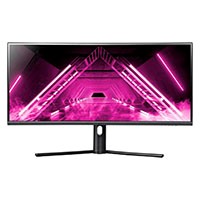 Dark Matter by Monoprice 34in Curved Ultra-Wide Gaming Monitor - 1500R, 21:9, 3440x1440p, UWQHD, 144Hz, DisplayHDR 400, AMD FreeSync, Quantum Dot, VA (open box)