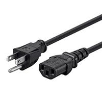Monoprice Power Cord - NEMA 5-15P to IEC 60320 C13, 18AWG, 10A/1250W, 125V, 3-Prong, 2ft, Black