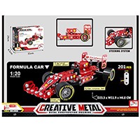 STEM toy Metal Construction building set Formula Car 1:20 201pcs