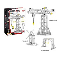 Creative Metal STEM toys metal crane, Windmill, frame crane 3 in 1 273pcs construction building 