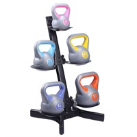 5PCS Kettle Bell Rack, Exercise Fitness Concrete Weights for Home Gym, Strength Training