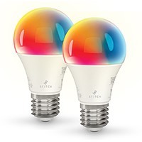 STITCH Smart Wi-Fi RGB Light Bulb, 9W LED RGB Color and Warm, Cool White, A19 E26, Compatible with Alexa and Google Home for Touchless Control, No Hub Required (2-Pack)