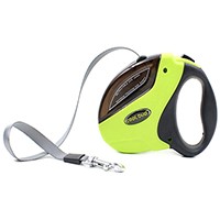 Coolbud Security Pro Retractable Dog Leash with Anti-Slip Handle Tape 16ft Top Heavy Duty Leash for Large Dogs Up to 110lbs Green