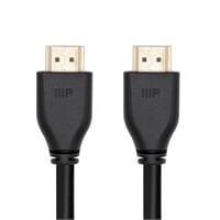 Monoprice 8K Certified Ultra High Speed HDMI Cable - HDMI 2.1, 8K@60Hz, 48Gbps, CL2 In-Wall Rated, 30AWG, 6ft, Black - 5 Pack