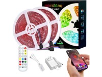 Smart LED Strip Lights w/ Controller, 60000 Colors LED Lights SMD 5050 RGB Light Strips, Music Sync 32.8ft/10m