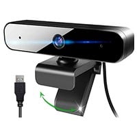 MIMODAY USB Camera (30fps) 1080P for Laptop Desktop , 360? Rotatable Webcam with Dual Built-in Noise-Reducing Microphones