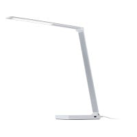 Workstream by Monoprice WFH Multimode Low Profile Adjustable LED Desk Lamp with USB Charging, White