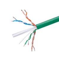 Monoprice Cat6 Ethernet Bulk Cable - Solid, 550Mhz, UTP, CMR, Riser Rated, Pure Bare Copper Wire, 23AWG, 250ft, Green, (UL)