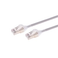 Monoprice Cat6A 1ft Gray Component Level Patch Cable, Double Shielded (S/FTP), 30AWG, 10G, CM Pure Bare Copper, Snagless RJ45, SlimRun Series Ethernet Cable