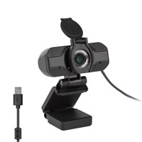 Monoprice 2MP 1080p Full HD USB Webcam Online Web Meeting Camera with Privacy Lens Cover