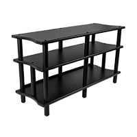 Monolith by Monoprice Double-Wide 3-Tier AV Stand, Black