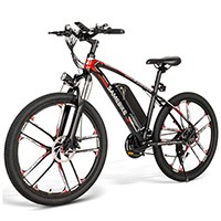 Electric Bike Mountain Bike 350W Ebike, 22MPH Removable Battery, Professional 21 Speed Gears, 26'' Electric Bicycle for Adults