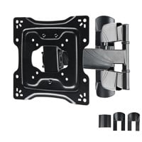 Monoprice Commercial Series Low Profile Full-Motion Articulating TV Wall Mount Bracket For TVs 23in to 42in, Max Weight 77 lbs., Extension Range of 1.8in to 20.1in, VESA Patterns Up to 200x200