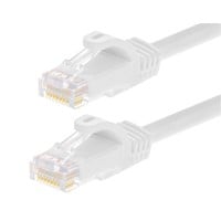 Monoprice Cat6 5ft White 12-Pk Patch Cable, UTP, 24AWG, 550MHz, Pure Bare Copper, Snagless RJ45, Flexboot Series Ethernet Cable