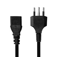 Monoprice Power Cord - CEI 23-50 (Italy) to IEC 60320 C13, H05VV-F 3G 1.0mm?, 10A, 3-Prong, Black, 6ft
