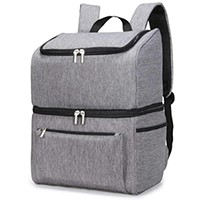 Cooler Backpack 34 Cans 18L Lightweight Double-Decker Insulated Large Cool Bag, Leak-Proof, for Beach, Camping, BBQ, Family Outdoor Activities, Work Lunch