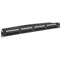 Monoprice 24-port Cat6 Unshielded UL Listed Patch Panel, 1U, 110/Dual IDC, with Wire Support Bar, Metal front, PoE++ (TAA)