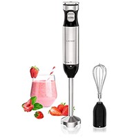Hand Blender Mixer,Mini Electric Stick with Egg Whisk,Multi-Speed Control & Safety Child Lock For Baby Food,Fruits,Sauces and Soup 
