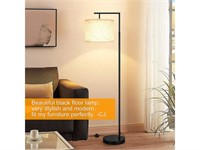 Modern Floor Lamp, Light Bulb included, Metal Standing Lamps with Hanging Lampshade, Tall Pole Floor Lamp for Living Room, Bedroom, Office, Study Room 