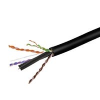 Monoprice Cat6 CMP Bulk Cable - (UL)(TAA) 500ft, Black, UTP, Solid, 23AWG, 550Mhz, Pure Bare Copper Wire, Plenum, Pull Box
