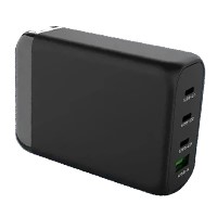 130W GaN USB C wall charger 3C1A Quick charging 4 ports Compact Power Station AC 100-240V for Laptop Cellphone Tablet Ipad Iphone 