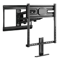 Monoprice Spring Assisted Above Fireplace Mantel Pull-Down Full-Motion TV Wall Mount for TVs 43in to 70in, Weight Capacity 28.6lbs to 72.6lbs, VESA up to 600x400, Height Adjustable