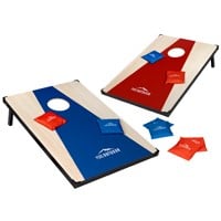 Pure Outdoor by Monoprice Wood Cornhole Outdoor Game with Carry Case