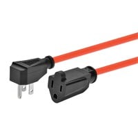 Monoprice Coiled Power Extension Cord, 16AWG, 13A, SJT, Orange, Expands from 3ft to 10ft