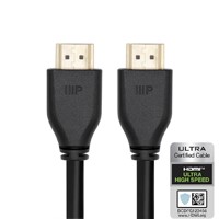 Monoprice 8K Certified Ultra High Speed HDMI Cable - HDMI 2.1, 8K@60Hz, 48Gbps, CL2 In-Wall Rated, 24AWG, 20ft, Black