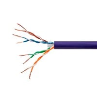Monoprice Cat6 1000ft Purple CMP UL Bulk Cable, Solid (w/spine), UTP, 23AWG, 550MHz, Pure Bare Copper, Reelex II Pull Box, No Logo, Bulk Ethernet Cable