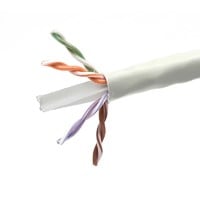Monoprice Cat6 1000ft White CMP UL Bulk Cable, Solid (w/spine), UTP, 23AWG, 550MHz, Pure Bare Copper, Reelex II Pull Box, No Logo, Bulk Ethernet Cable