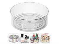 MPM Spinning Spice Rack, Acrylic Turntable Holder, Rotating Spices Organizer, Countertop Pantry Spinner Shelf, for Kitchen Cabinet Fridge