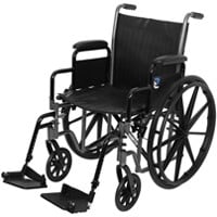 SevaCare by Monoprice Folding Wheelchair with Adjustable Footrest