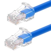 Monoprice Cat6A 15ft Blue Component Level Patch Cable, UTP, 24AWG, 500MHz, Pure Bare Copper, Snagless RJ45, Micro SlimRun Series Ethernet Cable