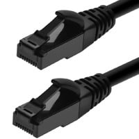 Monoprice Cat6A 100ft Black Flexible TPE Patch Cable, UTP, 24AWG, 500MHz, Pure Bare Copper, Snagless RJ45, Flex Series Ethernet Cable