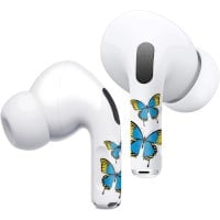 AirPods Pro Skin Wrap, Skin and Accessories, Customized Anti-Lost Wrap Compatible to AirPods Pro 2, Sticker Decoration, with Installation Tool - Butterfly