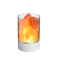 MPM Glow Salt Rock Lamp, Aesthetic Night Light, USB Decor Table Lamp, for Office, Home, Bedroom, Desk