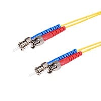 Monoprice Single-Mode Fiber Optic Cable - ST-ST UL 3mm 9/125 OFNR Duplex Yellow 30m