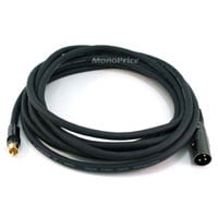 Monoprice 15ft Premier Series XLR Male to RCA Male Cable, 16AWG (Gold Plated)