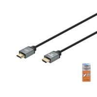 Monoprice 4K Certified High-Speed Slim HDMI Cable - 4K60, 18Gbps, HDR, Gold-Plated, 3ft, Black