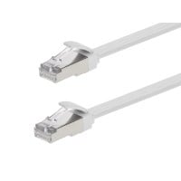 Monoprice Cat6A Ethernet Patch Cable - Slim, Flat, U/FTP, 30AWG, Molded Boot, 3ft, White