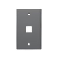 Monoprice Standard Size Keystone Plate 1 Port, Gray, UL