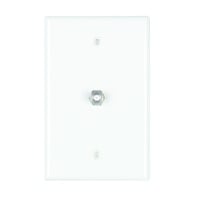 Monoprice Standard Size Coax Wall Plate, Ultra White