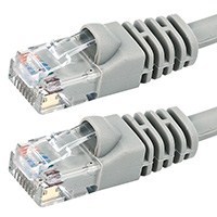 Monoprice Cat5e Ethernet Patch Cable - Snagless RJ45, Stranded, 350Mhz, UTP, Pure Bare Copper Wire, 24AWG, 75ft, Gray