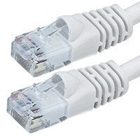 Monoprice Cat5e Ethernet Patch Cable - Snagless RJ45, Stranded, 350Mhz, UTP, Pure Bare Copper Wire, 24AWG, 30ft, White