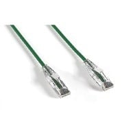 Cat6A 28AWG Slim UTP Ethernet Network Patch Cable, Snagless Boot, 15ft, Green