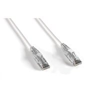 Cat6A 28AWG Slim UTP Ethernet Network Patch Cable, Snagless Boot, 1ft, White