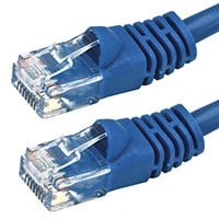 Monoprice Cat6 Ethernet Patch Cable - Snagless RJ45, Stranded, 550MHz, UTP, Pure Bare Copper Wire, 24AWG, 75ft, Blue