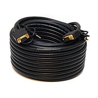 Monoprice 75ft Super VGA HD15 M/M CL2 Rated Cable with Stereo Audio and Triple Shielding (Gold Plated)